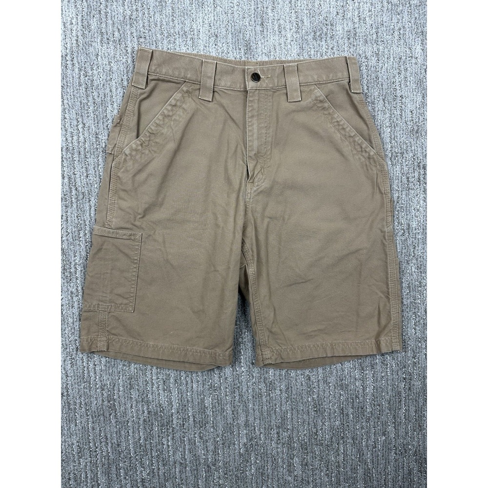 Carhartt Carpenter Work Shorts B147 DKH Mens 30x10 Tan Brown Canvas Work Vtg Y2K